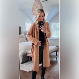 NWT Mango Coatigan XS tan color